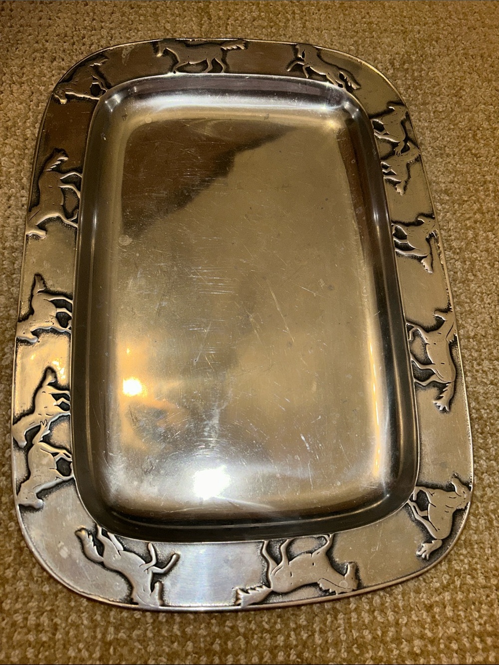 Wilton Armetale, Horse platter, Equestrian serving tray, 170043